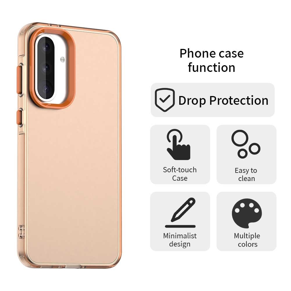 Candy matný gelový obal na Samsung Galaxy A36 5G/A56 5G - oranžový