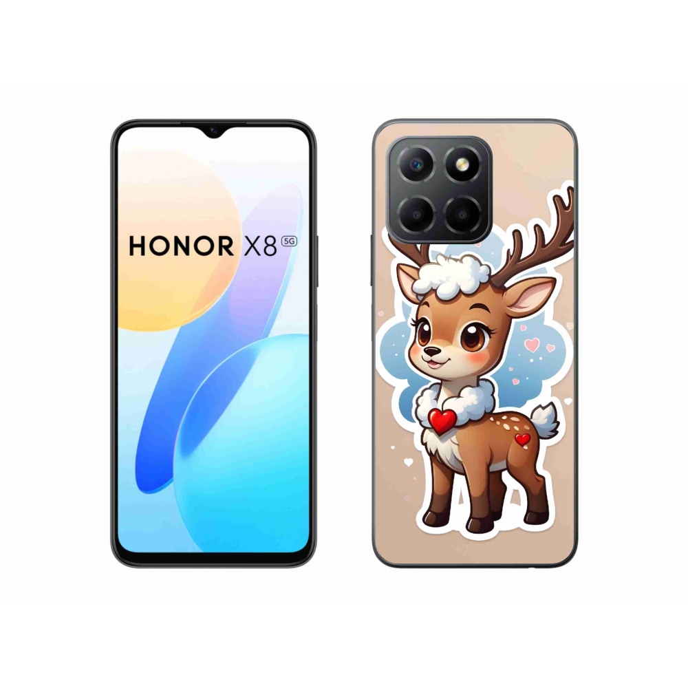 Gelový kryt mmCase na Honor X8 5G - kreslený sob