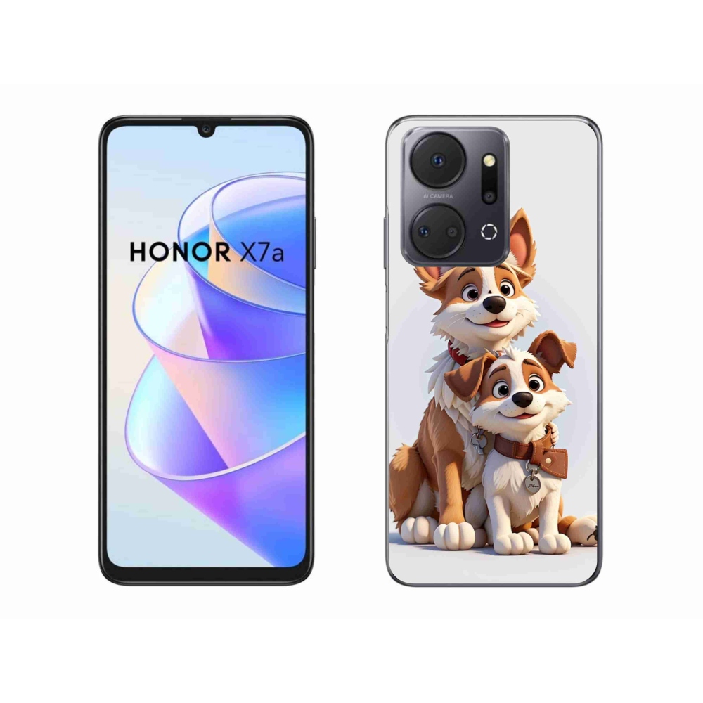 Gelový kryt mmCase na Honor X7a - kreslení psi
