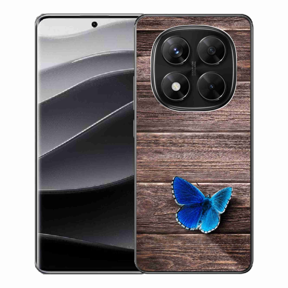 Gelový kryt mmCase na Xiaomi Redmi Note 14 Pro 5G/Poco X7 5G - modrý motýl 1