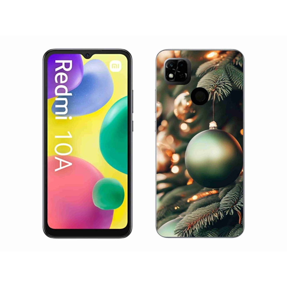 Gelový kryt mmCase na Xiaomi Redmi 10A - vánoční ozdoby 1