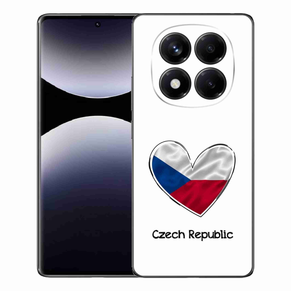 Gelový kryt mmCase na Xiaomi Redmi Note 14 Pro - vlajka srdce bílé pozadí