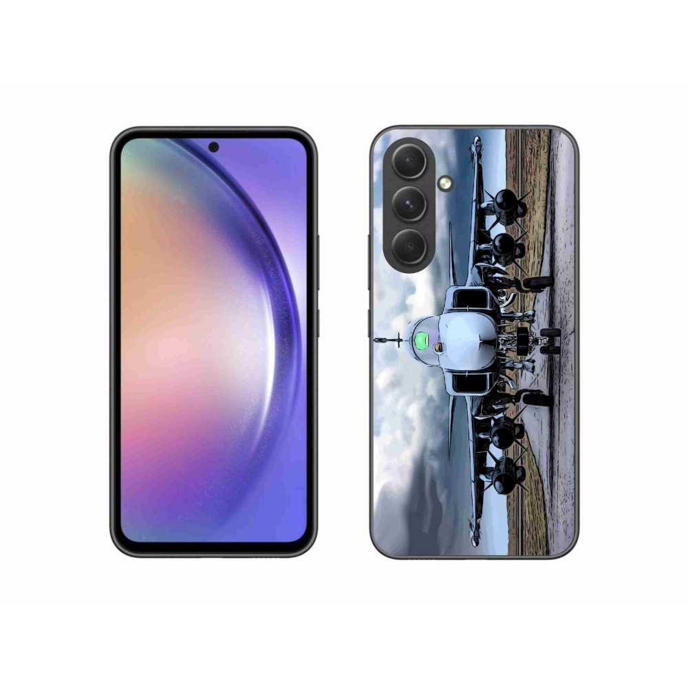 Gelový kryt mmCase na Samsung Galaxy A54 5G - vojenské letadlo