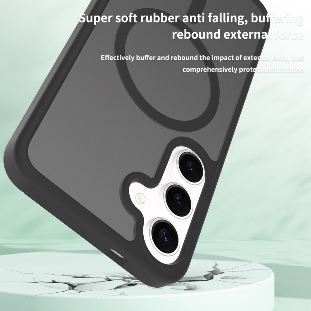 Skin gelový obal s pevnými zády a podporou MagSafe na Samsung Galaxy S25+ - černý