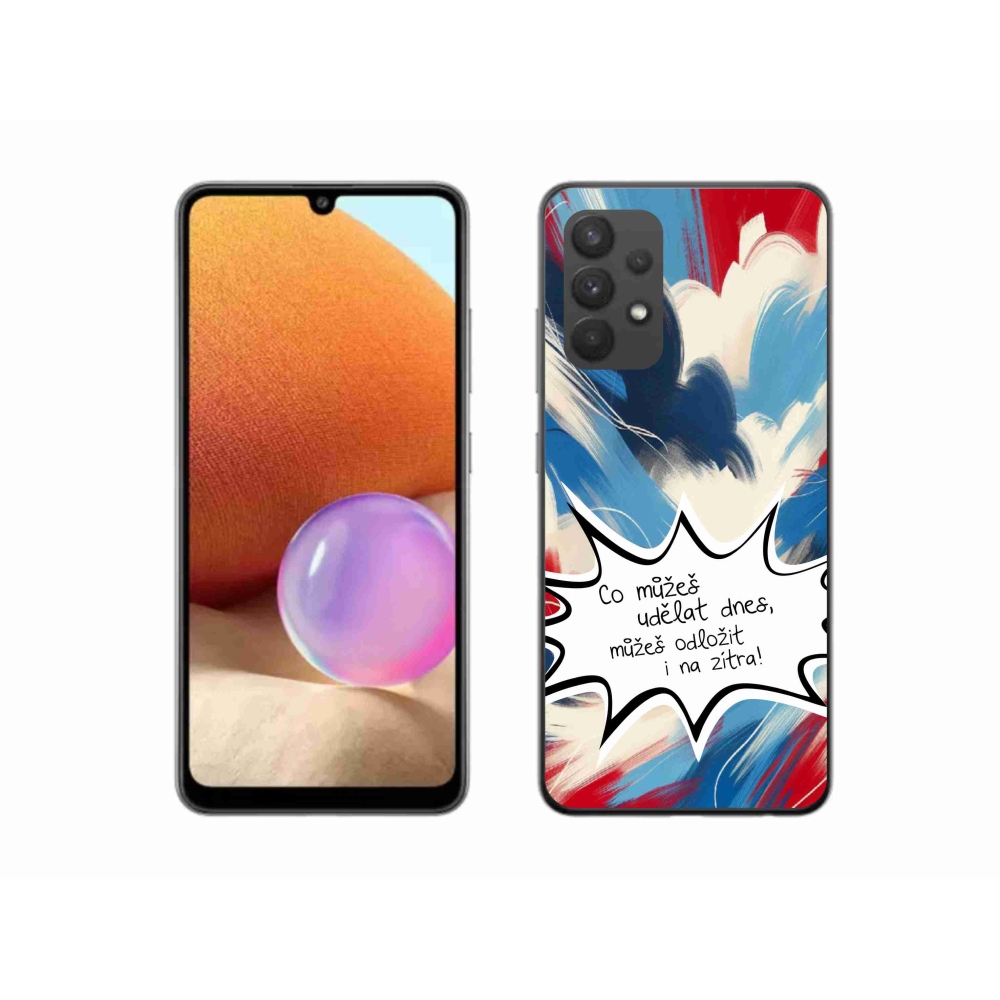 Gelový kryt mmCase na Samsung Galaxy A32 4G - vtipný text 9 bílé pozadí