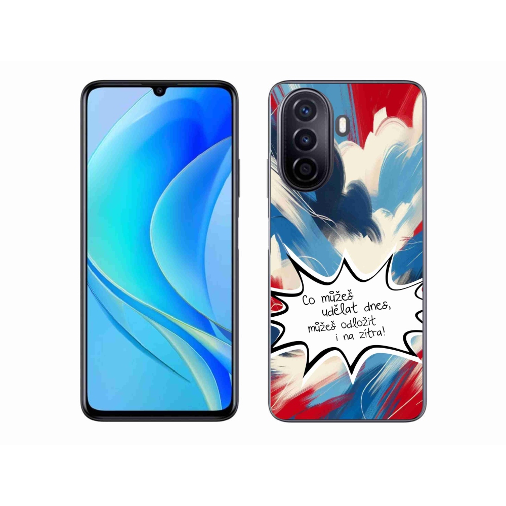 Gelový kryt mmCase na Huawei Nova Y70 - vtipný text 9 bílé pozadí