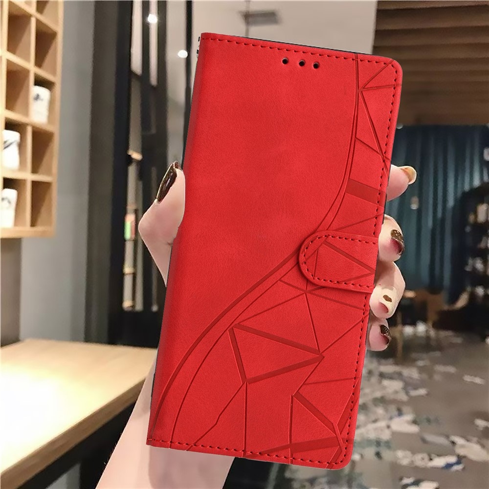 Triangles knížkové pouzdro na Xiaomi 15T - červené