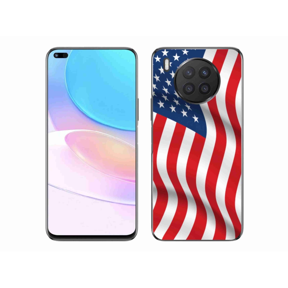Gelový kryt mmCase na mobil Huawei Nova 8i - USA vlajka