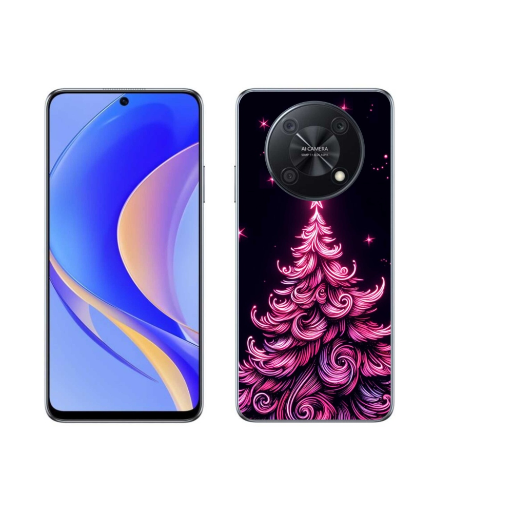 Gelový kryt mmCase na Huawei Nova Y90 - neonový vánoční stromek 2