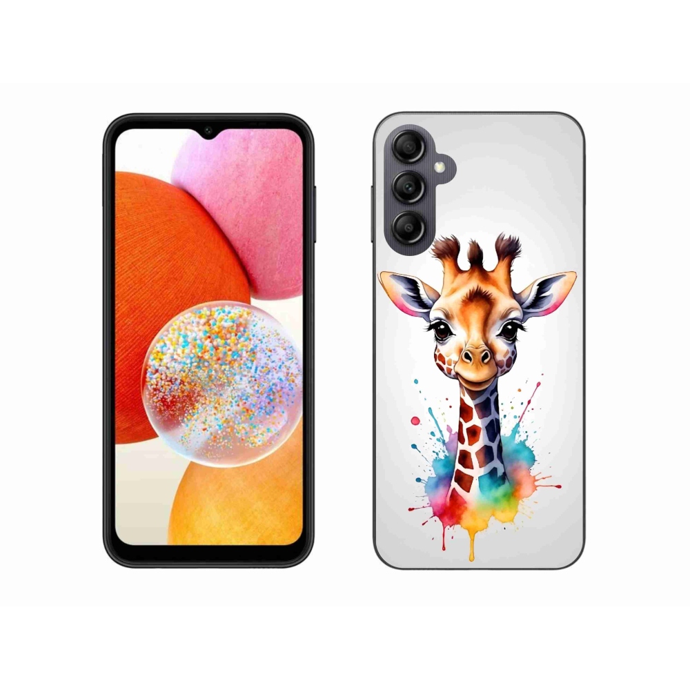 Gelový kryt mmCase na Samsung Galaxy A14 4G/5G - žirafa 1