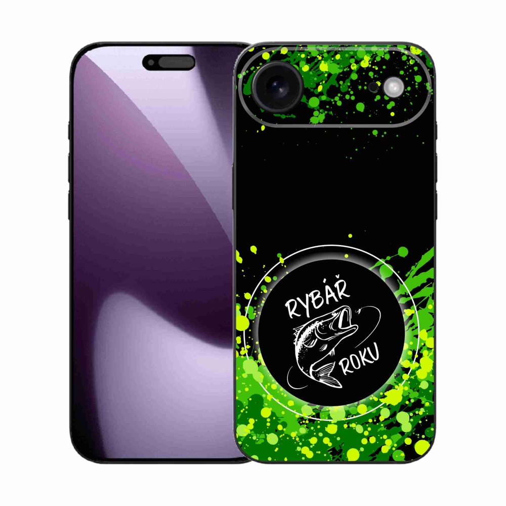 Gelový kryt mmCase na iPhone 17 Air - rybář roku černé pozadí