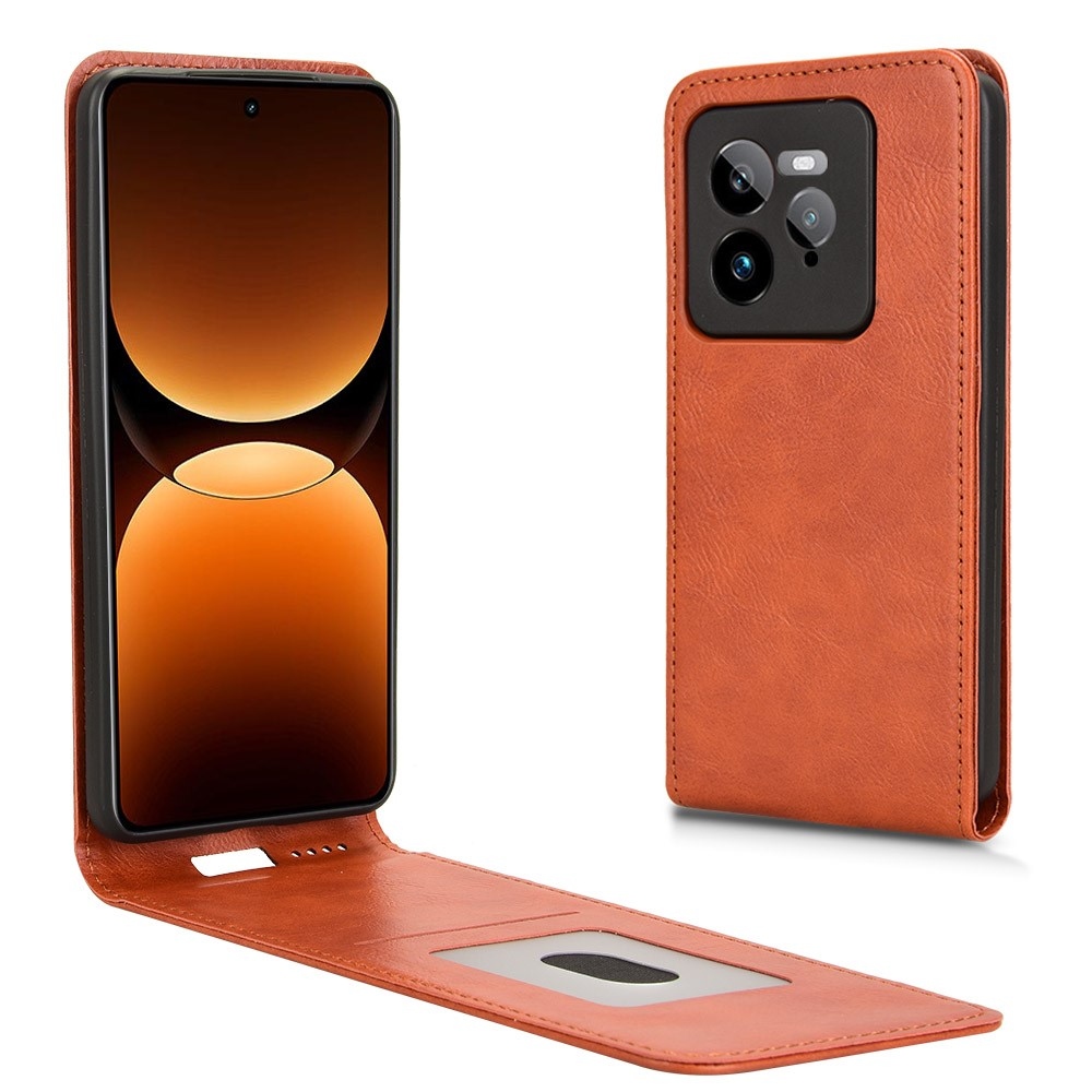 Vert flipové pouzdro na Realme GT 7 Pro 5G - oranžové