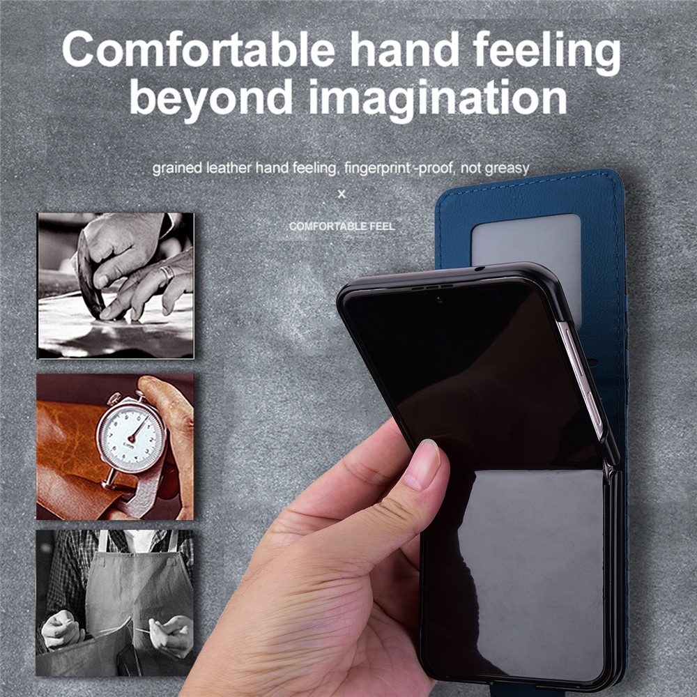 Gridy knížkové pouzdro na Samsung Galaxy Z Flip7 5G - modré