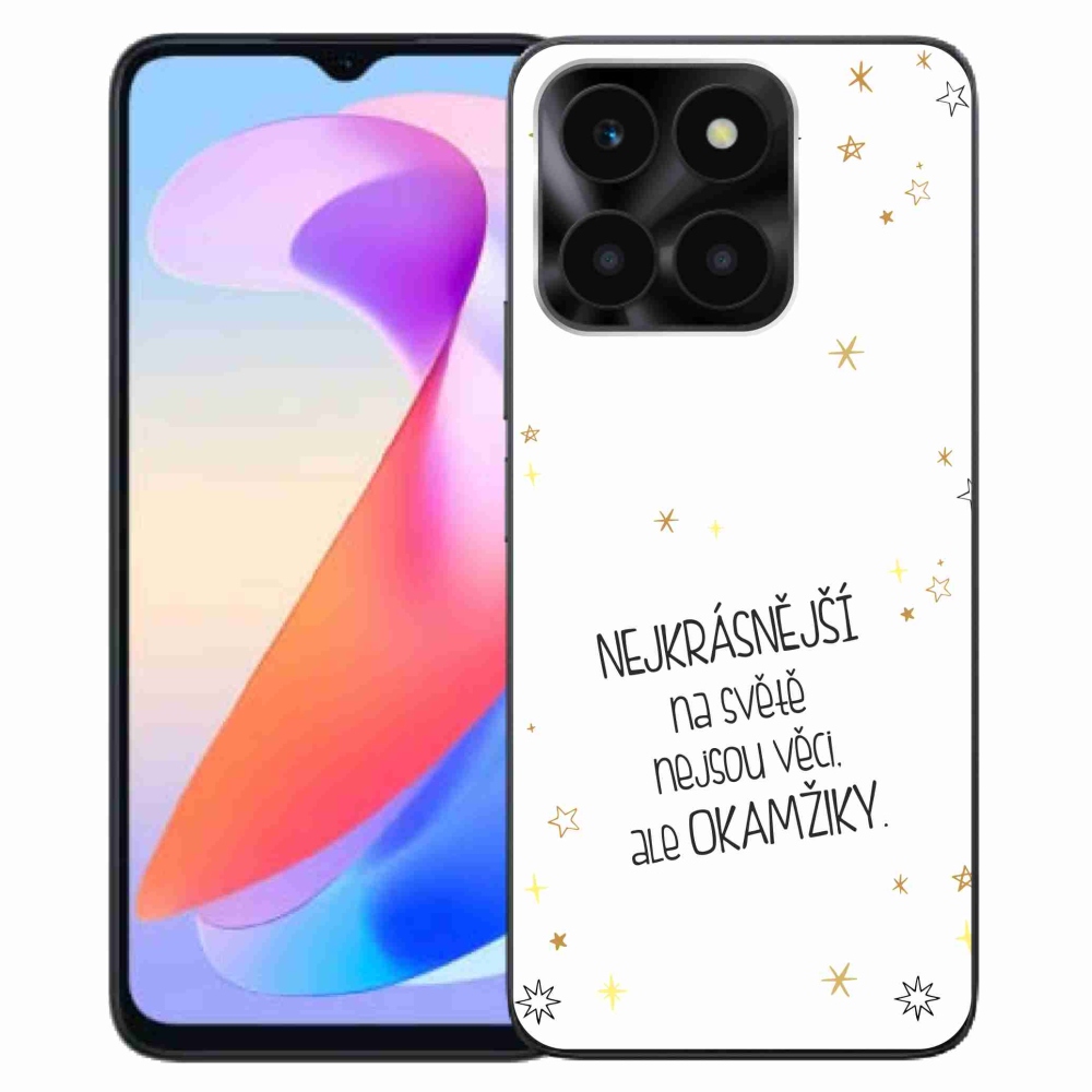 Gelový kryt mmCase na Honor X6a - citát 4 bílé pozadí