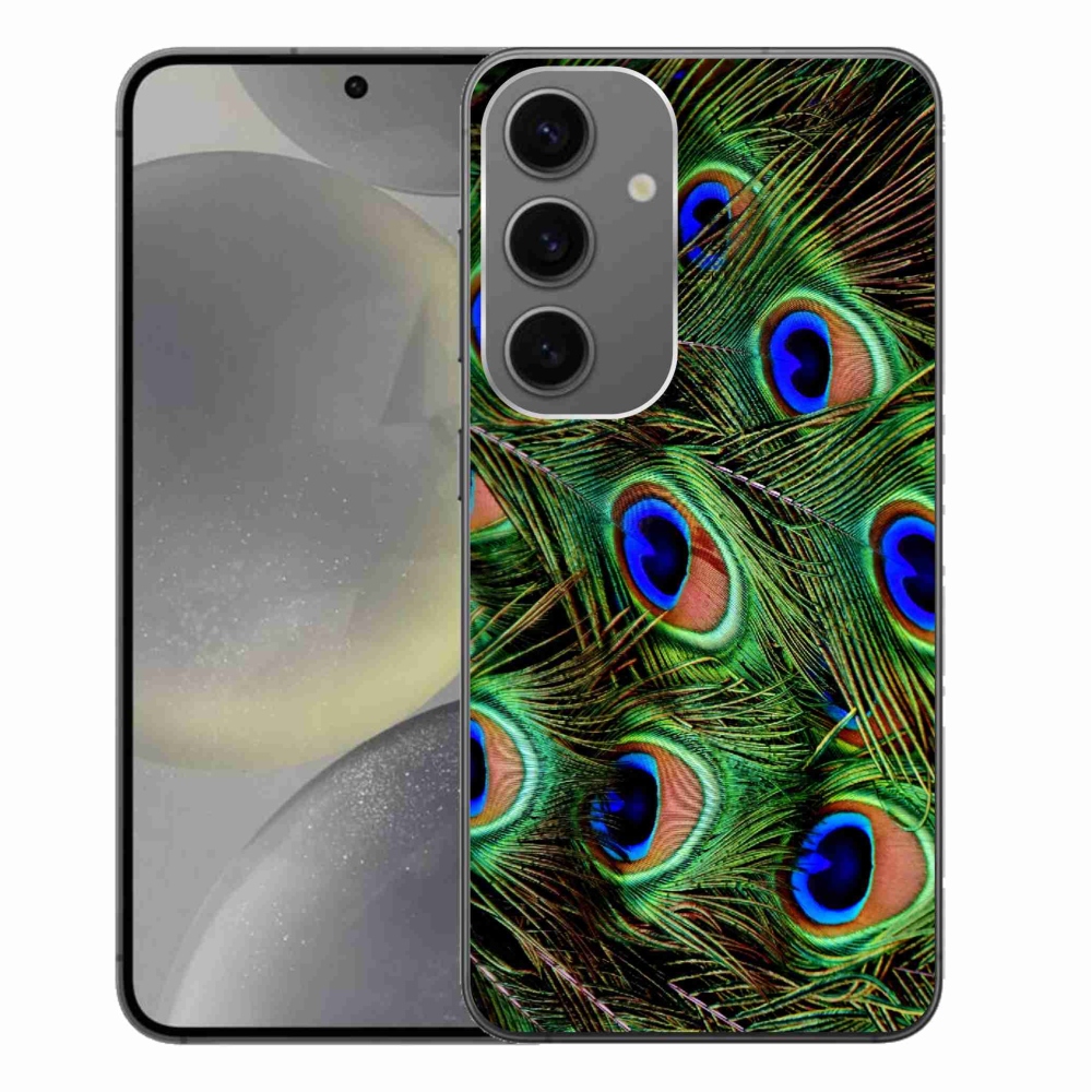 Gelový kryt mmCase na Samsung Galaxy S24+ - paví peří
