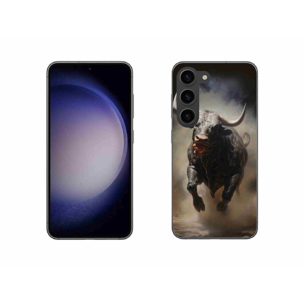 Gelový kryt mmCase na Samsung Galaxy S23 5G - rozzuřený býk