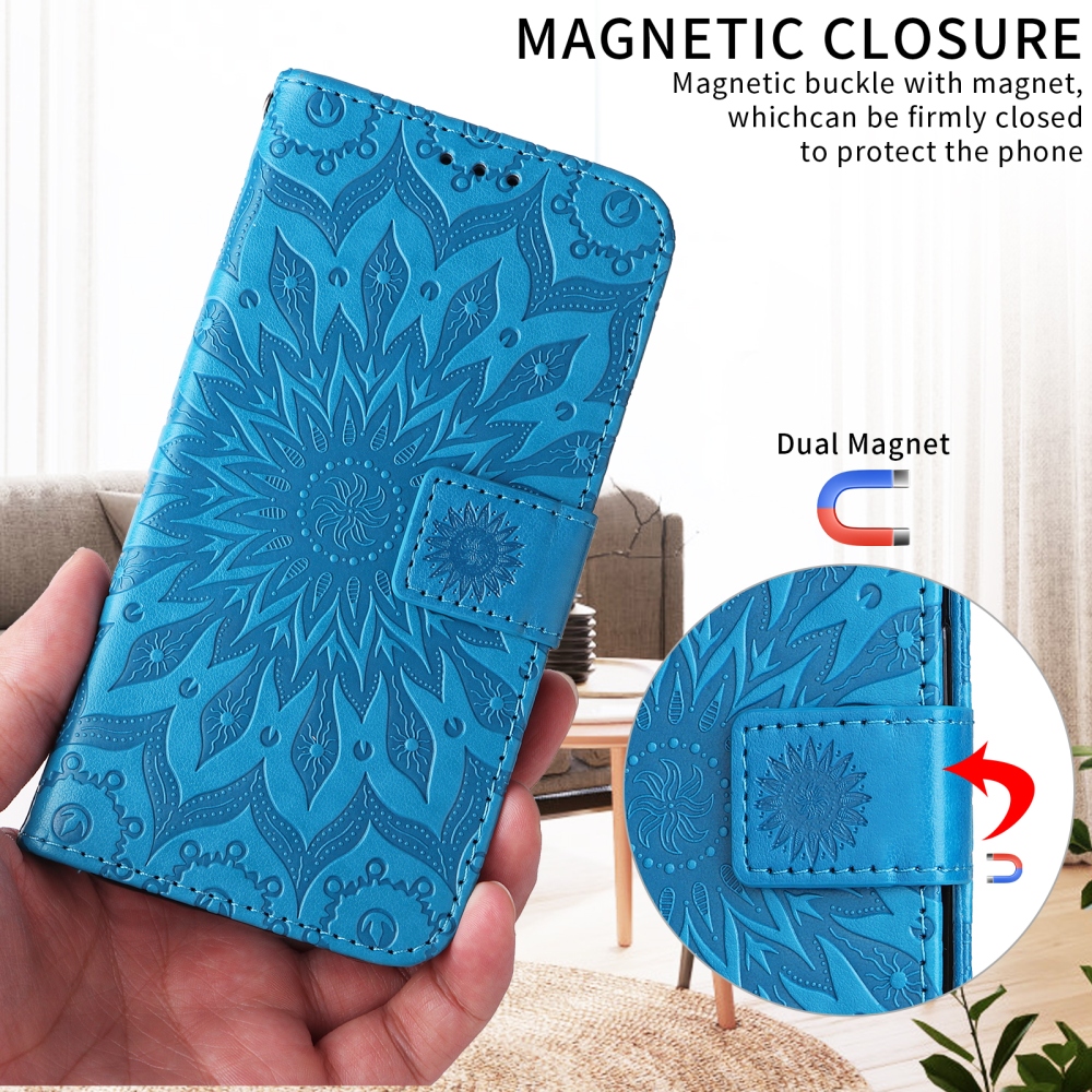 Sunflower knížkové pouzdro na Xiaomi Redmi 15C 4G/5G (173mm) - modré