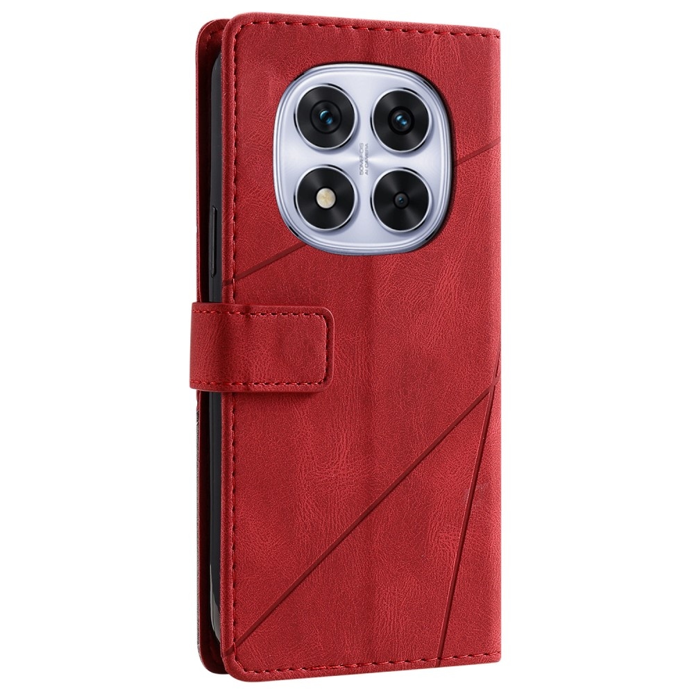 Lines knížkové pouzdro na Xiaomi Redmi Note 14 Pro 5G/Poco X7 5G/Note 14 Pro+ 5G - červené
