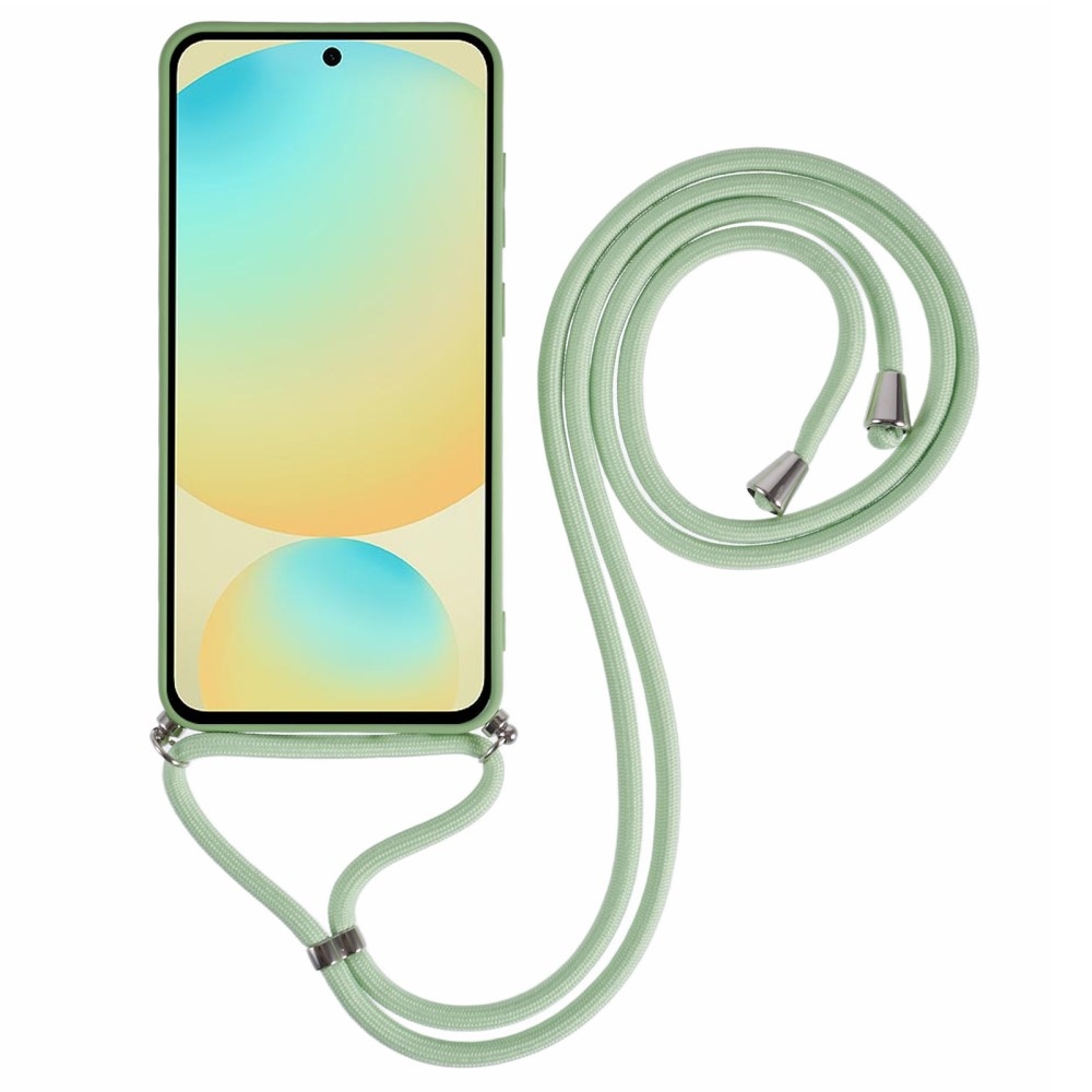 Lining gelový obal se šňůrkou na Samsung Galaxy S25+ - světlezelený