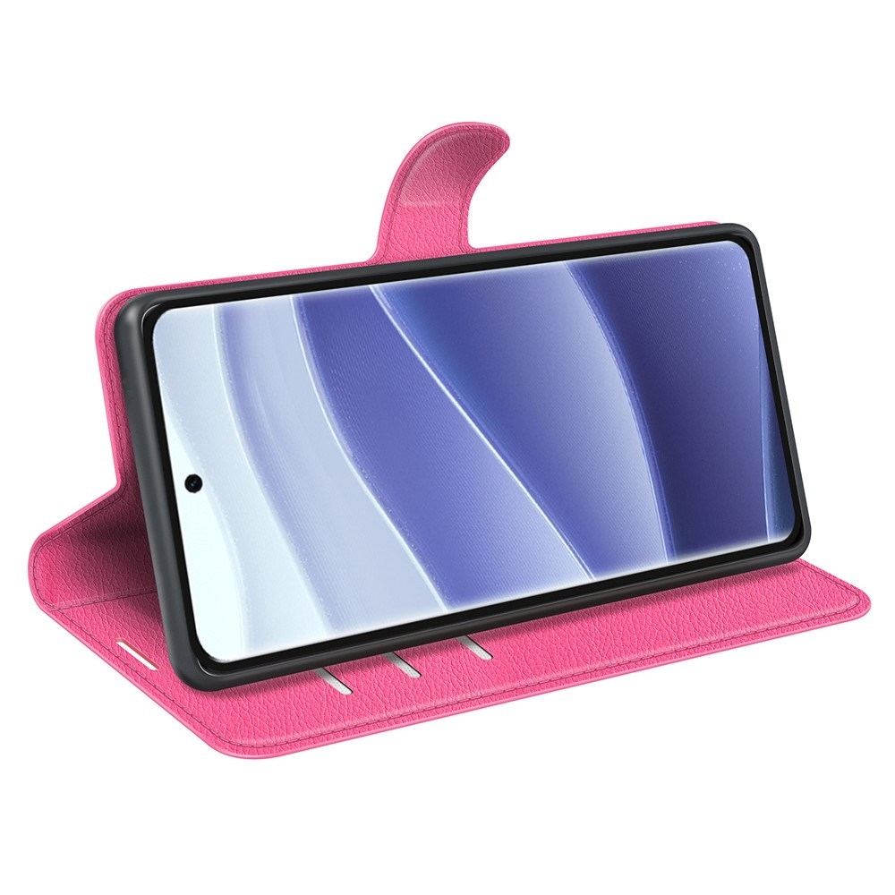 Litchi knížkové pouzdro na Xiaomi Redmi Note 14 Pro 5G/Poco X7 5G - rose