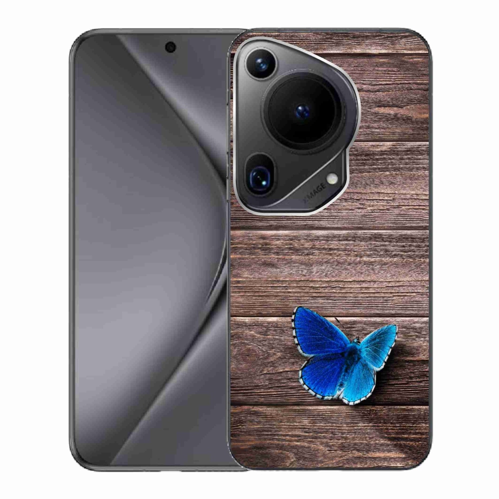 Gelový kryt mmCase na Huawei Pura 70 Ultra - modrý motýl 1
