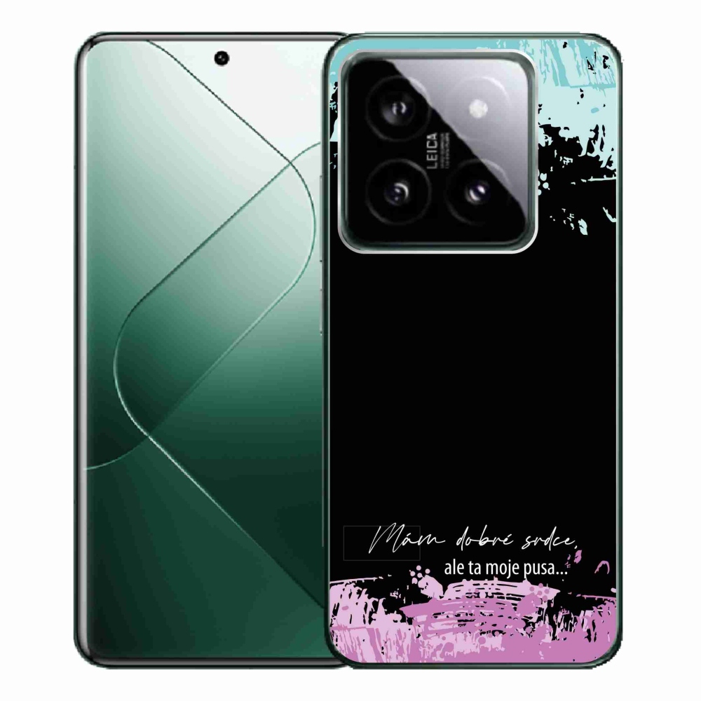 Gelový kryt mmCase na Xiaomi 14 Pro - vtipný text 3 černé pozadí