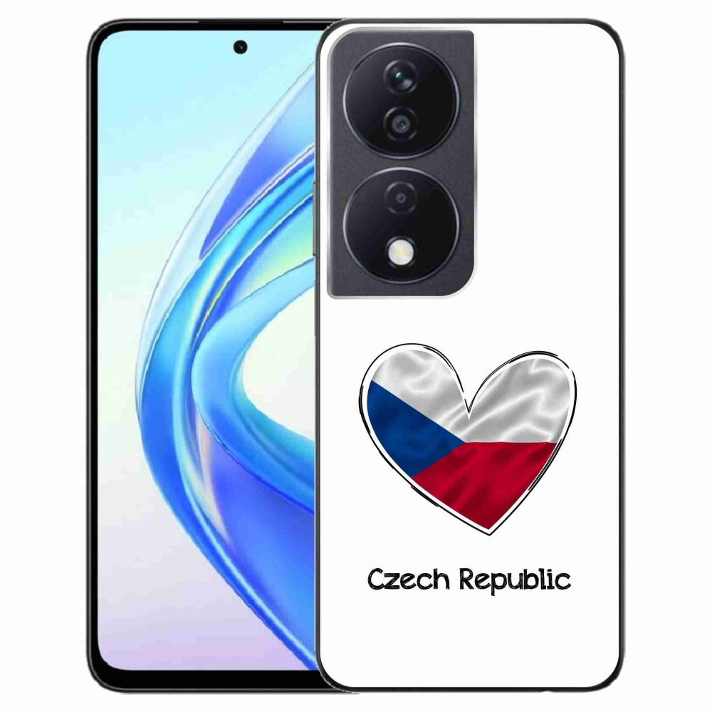 Gelový kryt mmCase na Honor X7b/Honor 90 Smart - vlajka srdce bílé pozadí
