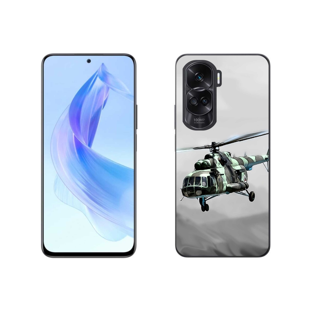 Gelový kryt mmCase na Honor 90 Lite - vojenský vrtulník