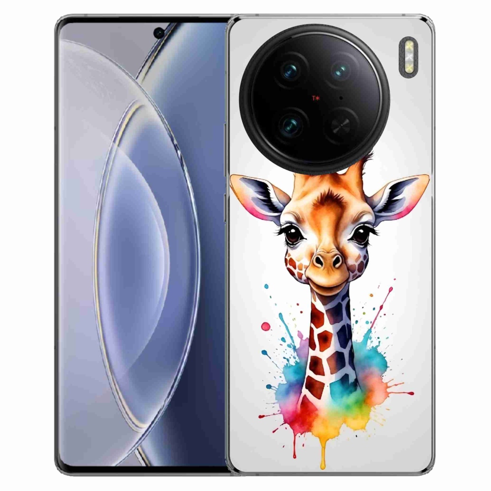 Gelový kryt mmCase na Vivo X90 Pro - žirafa 1