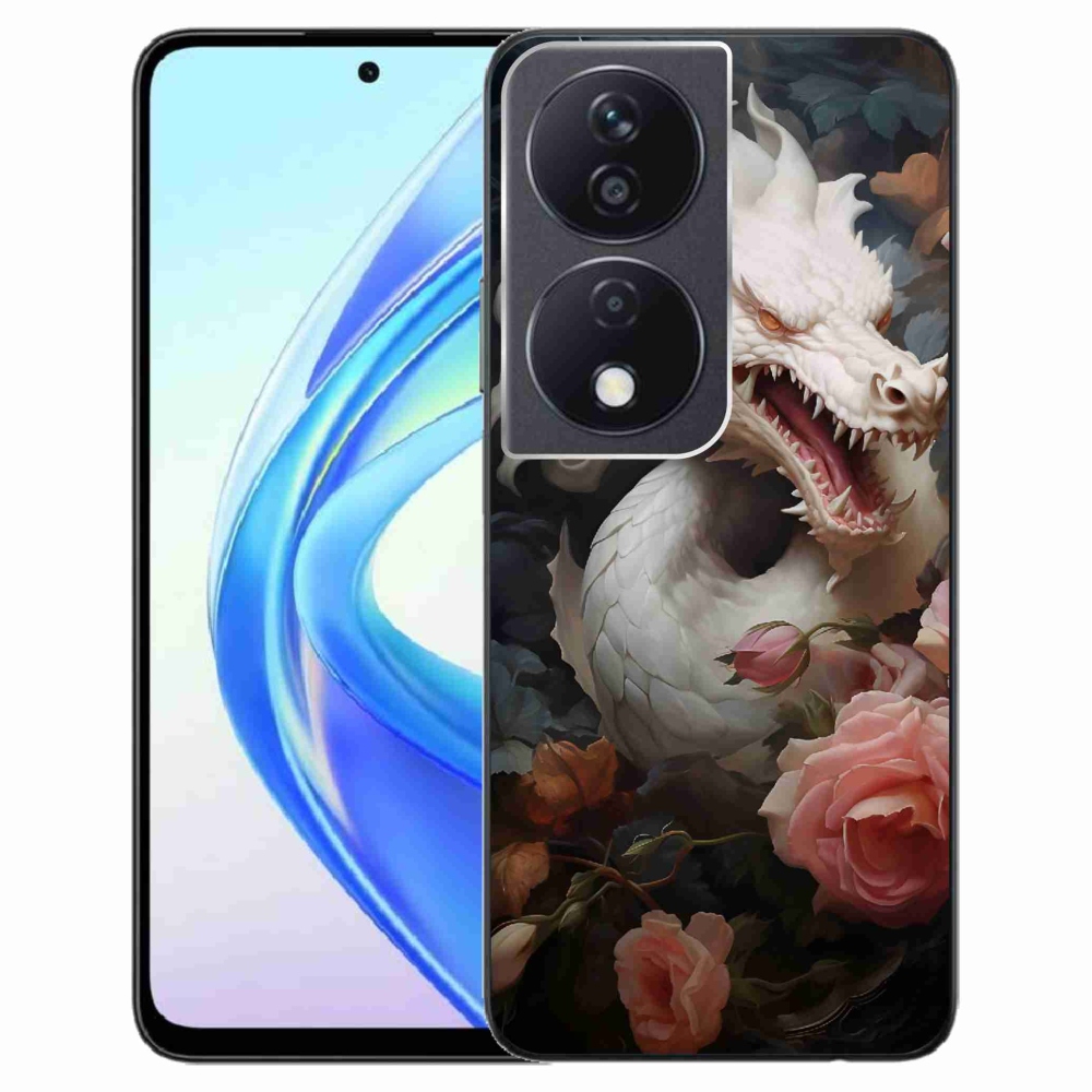Gelový kryt mmCase na Honor X7b/Honor 90 Smart - bílý drak