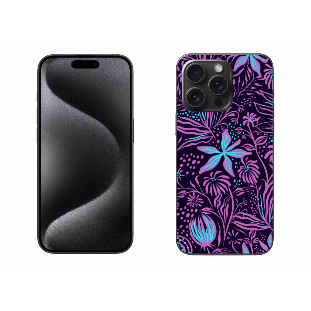 Gelový kryt mmCase na iPhone 15 Pro Max - květiny 2
