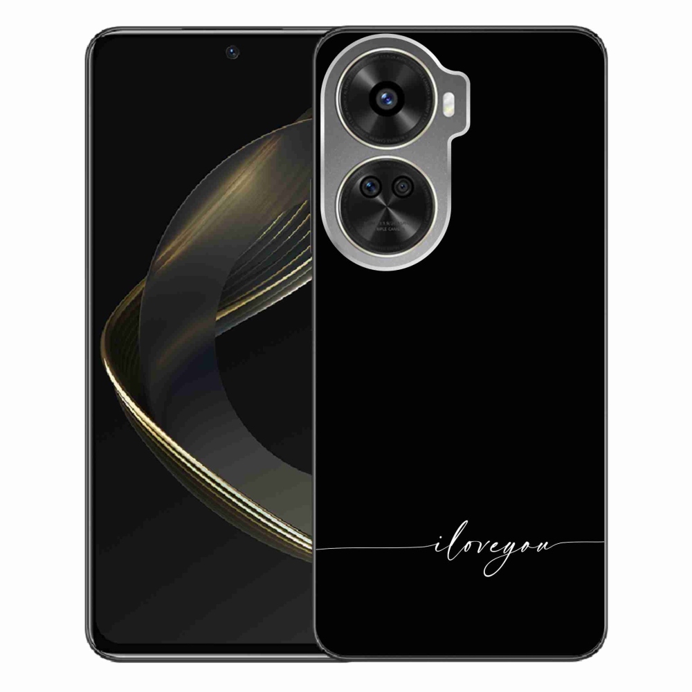 Gelový kryt mmCase na Huawei Nova 12 SE - I love you černé pozadí