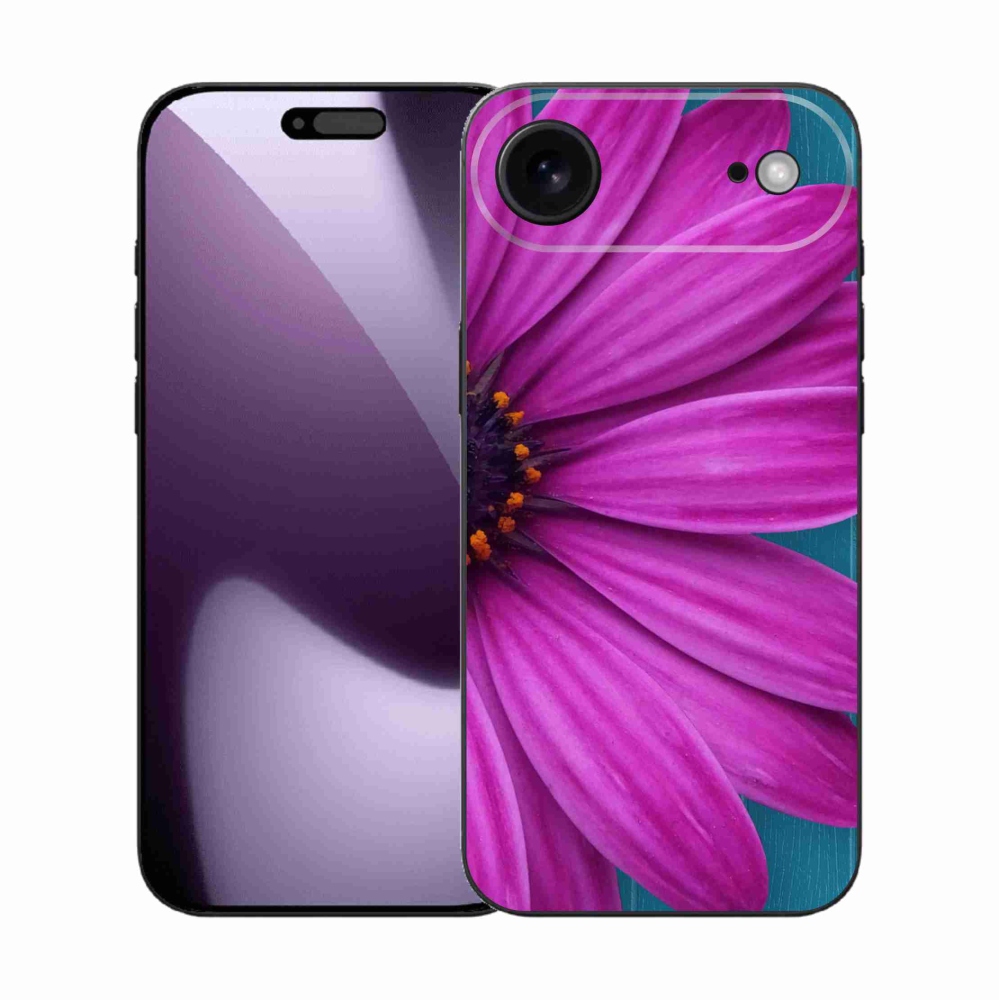 Gelový kryt mmCase na iPhone 17 Air - fialová kopretina