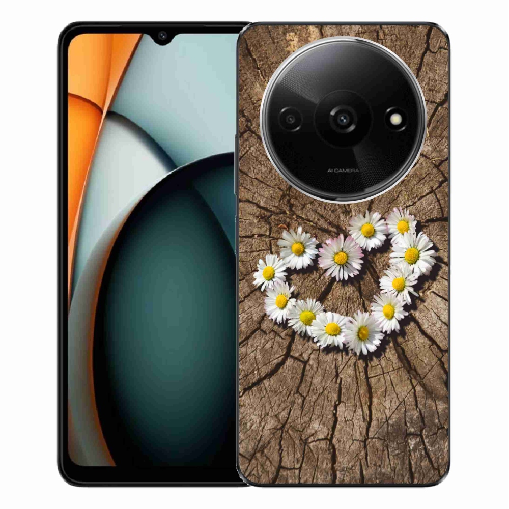 Gelový kryt mmCase na Xiaomi Redmi A3 - srdce z kopretin