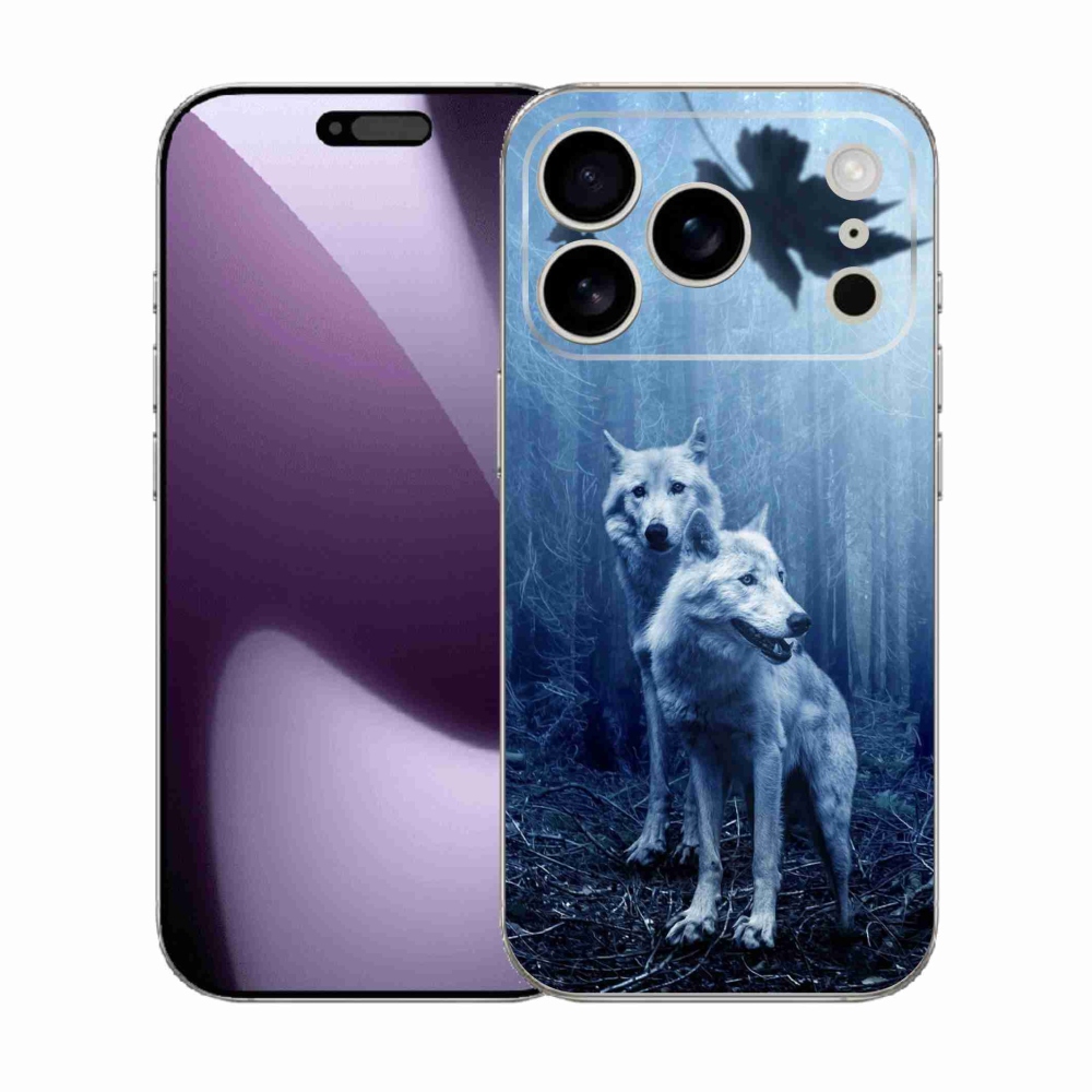 Gelový kryt mmCase na iPhone 17 Pro - vlci v lese