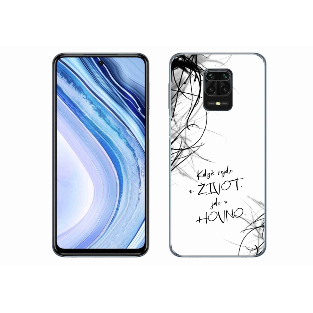 Gelový kryt mmCase na Xiaomi Redmi Note 9S - vtipný text 16 bílé pozadí