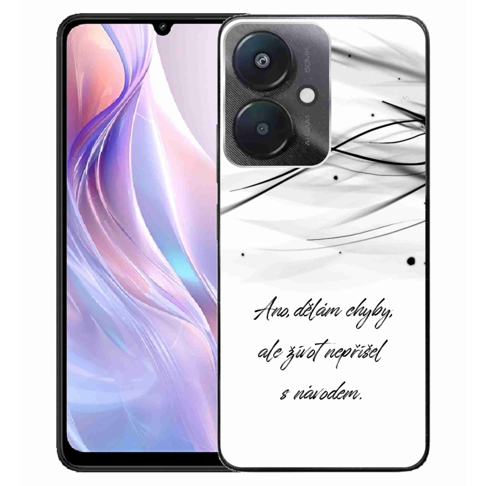Gelový kryt mmCase na Xiaomi Redmi 13C 5G  - citát bílé pozadí