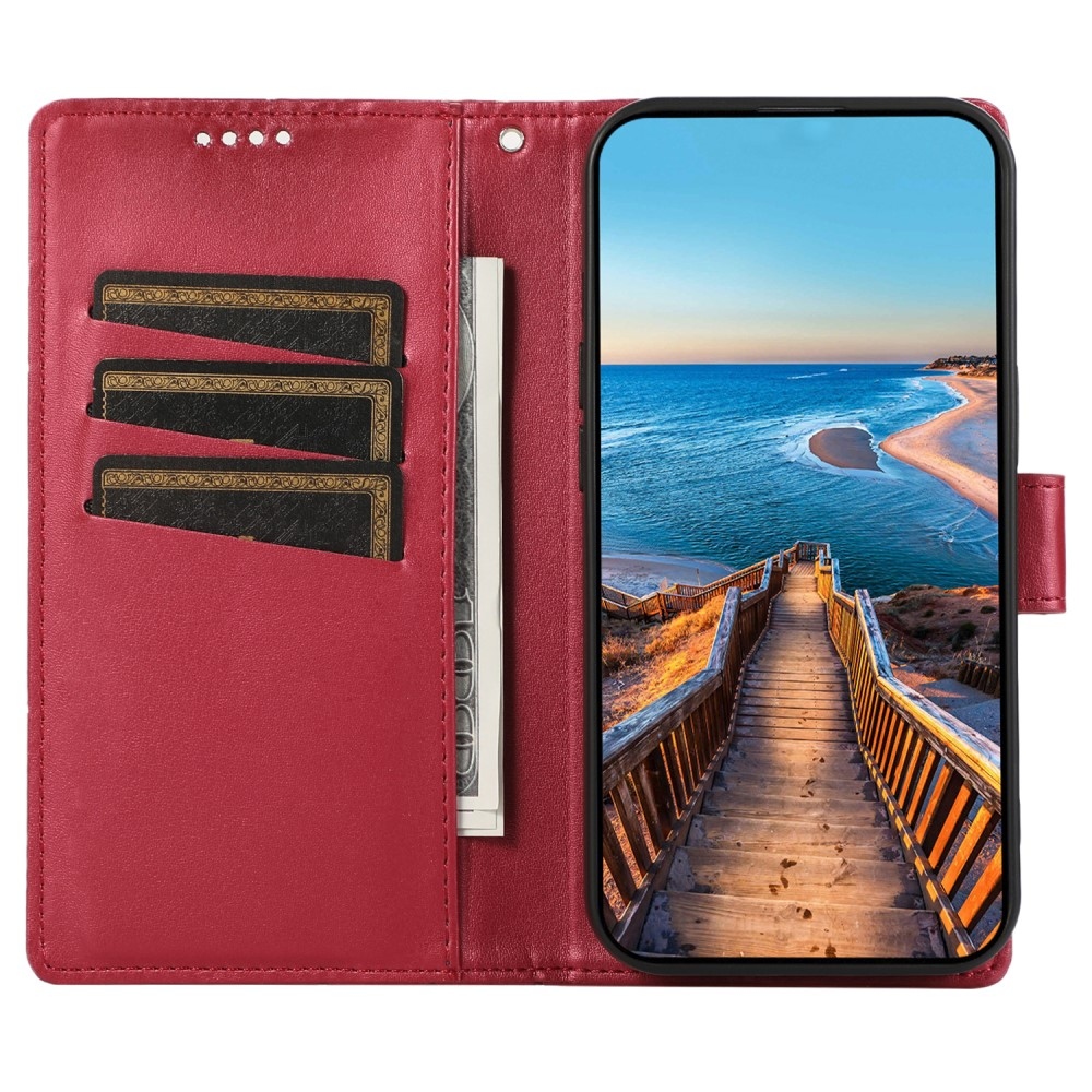 Line knížkové pouzdro na Realme 12 5G/12x 5G - červené