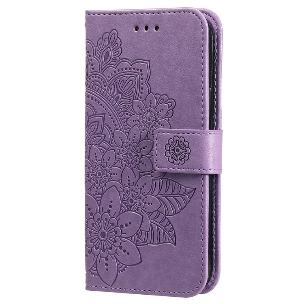 Floral knížkové pouzdro na Vivo Y29s 5G - fialové