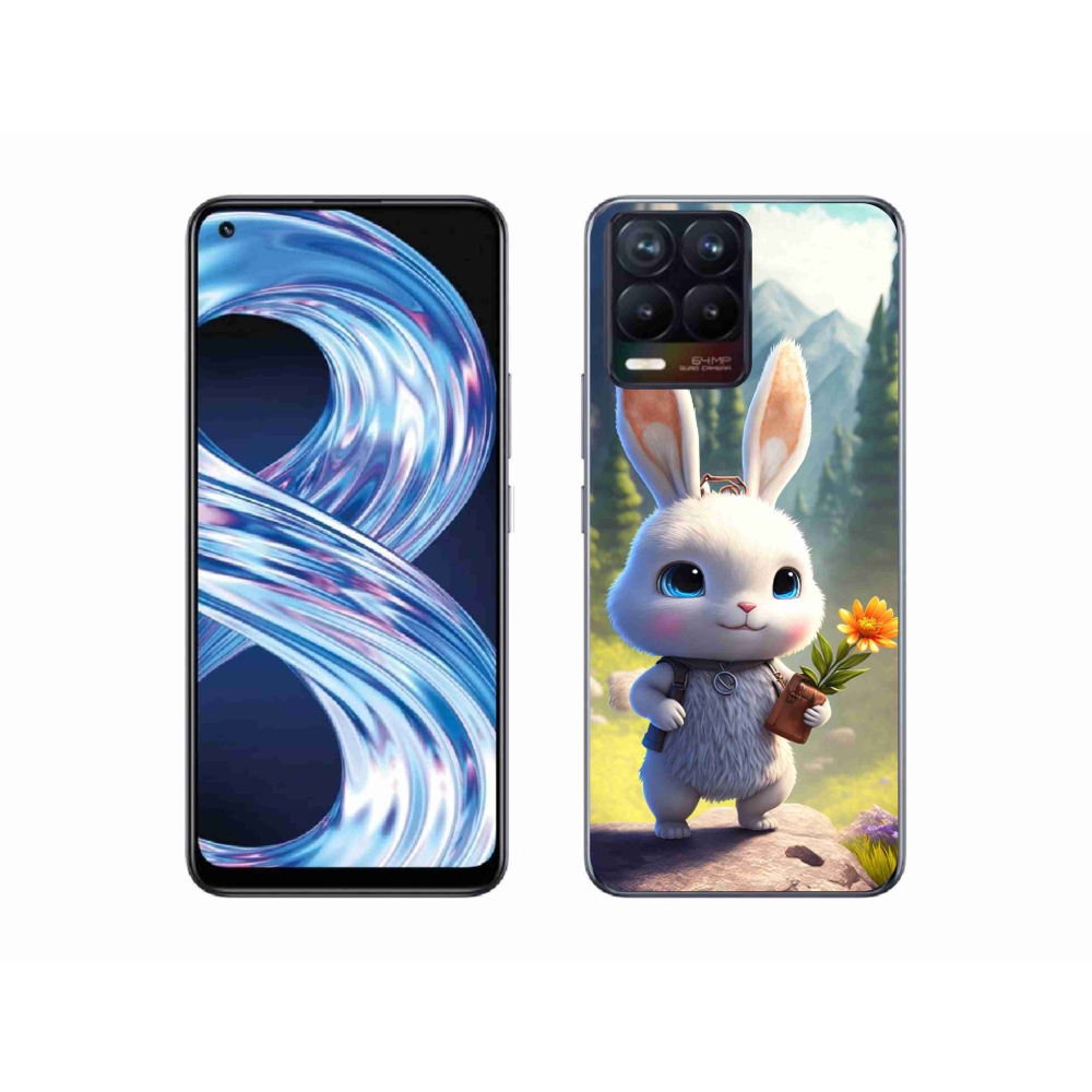 Gelový kryt mmCase na Realme 8 Pro - roztomilý králíček