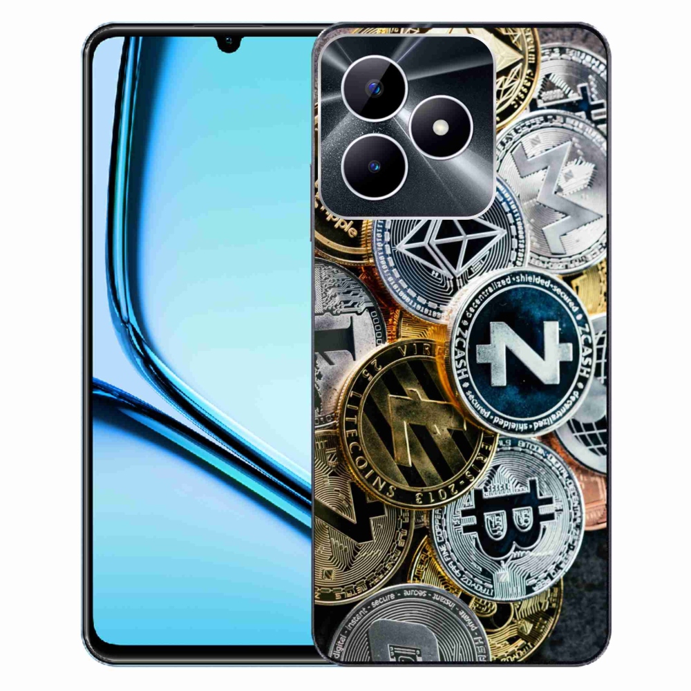 Gelový kryt mmCase na Realme Note 50 - kryptoměny