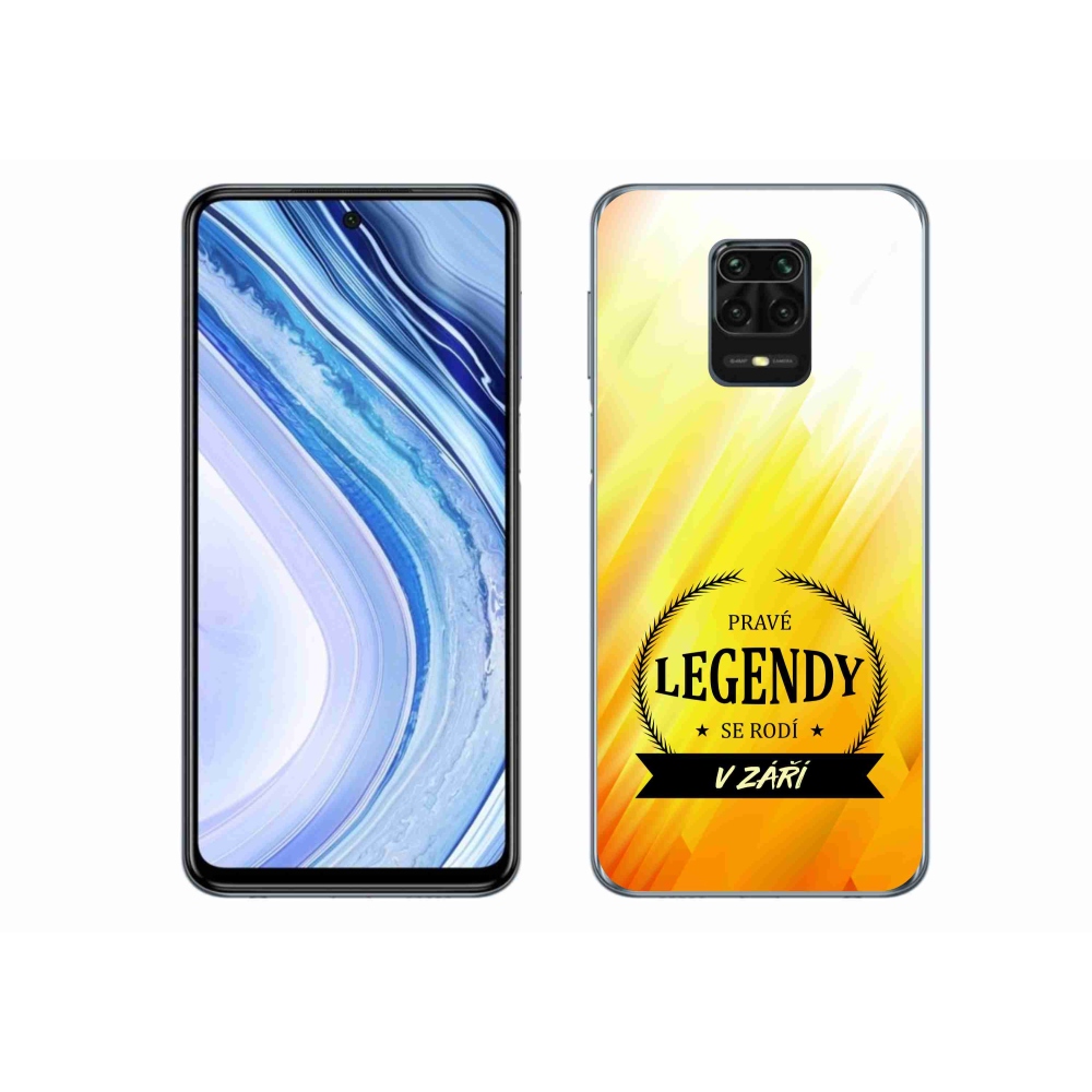 Gelový kryt mmCase na Xiaomi Redmi Note 9S - legendy v září žluté pozadí