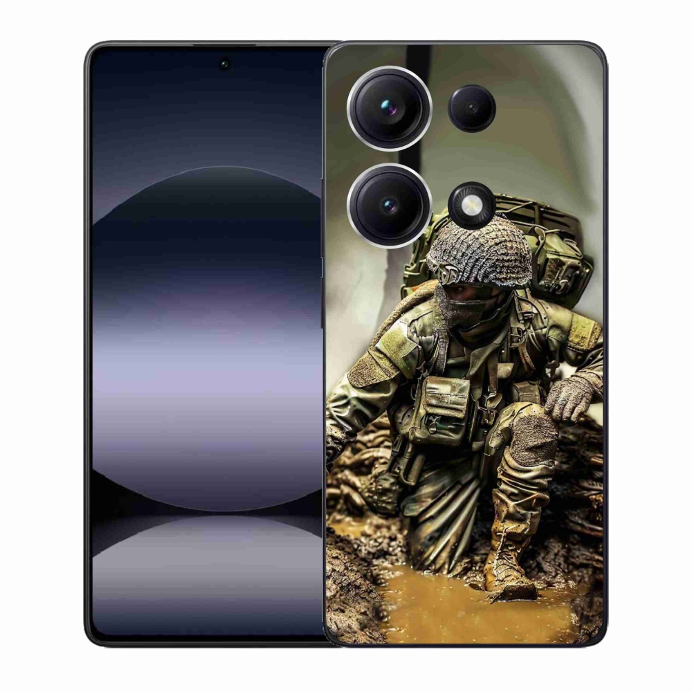Gelový kryt mmCase na Xiaomi Redmi Note 14S - voják