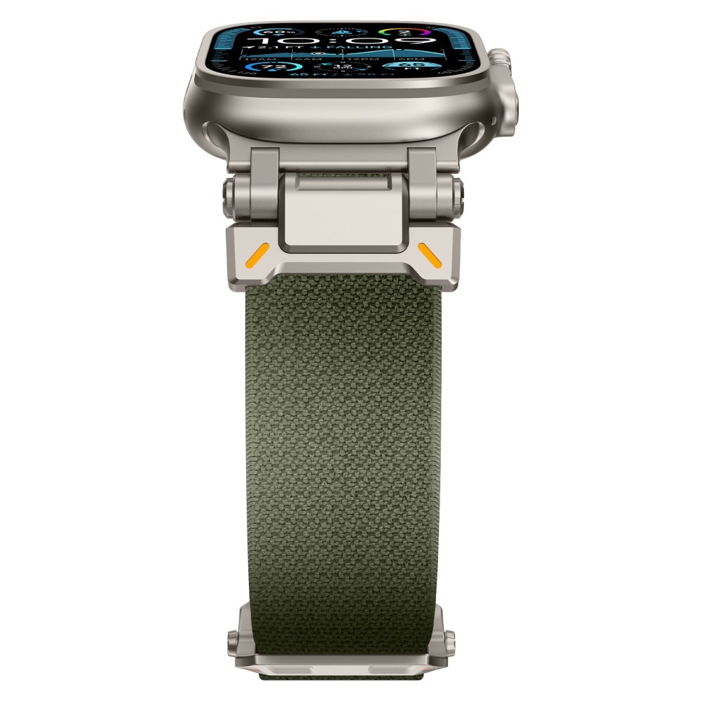 Titanium nylonový řemínek na Apple Watch Ultra/Ultra 2 49mm/SE/SE 2022/2023 44mm/10 46mm/9/8/7 45mm/6/5/4 44mm/3/2/1 42 mm - zelený