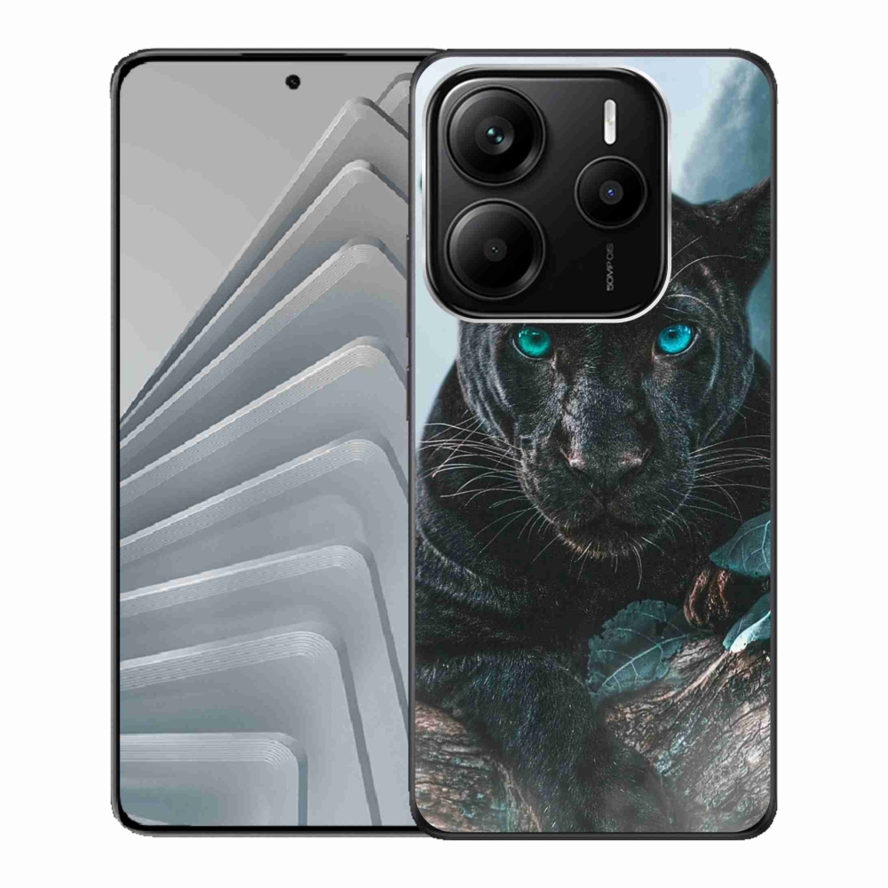 Gelový kryt mmCase na Xiaomi Redmi Note 14 5G - černý panter