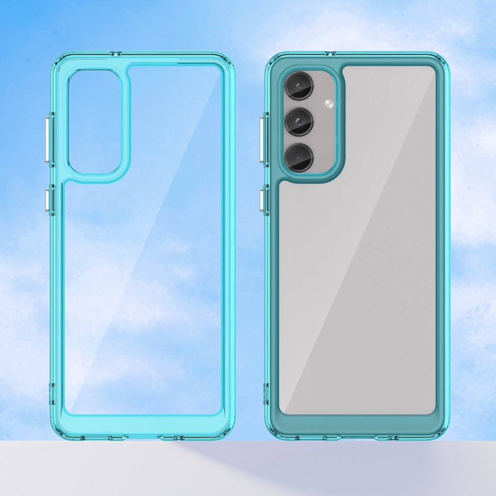 Gelový obal s pevnými zády na Samsung Galaxy M55 5G - světlemodrý