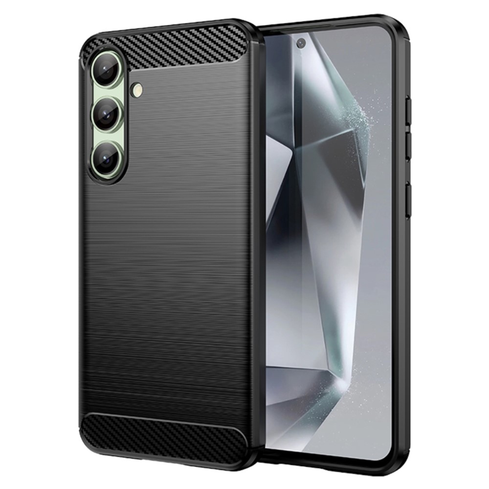 Carbon odolný gelový obal na Samsung Galaxy S24 FE - černý