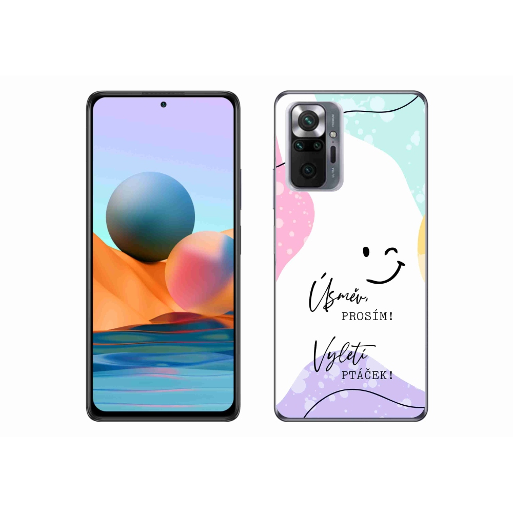 Gelový kryt mmCase na Xiaomi Redmi Note 10 Pro - vtipný text 4 bílé pozadí