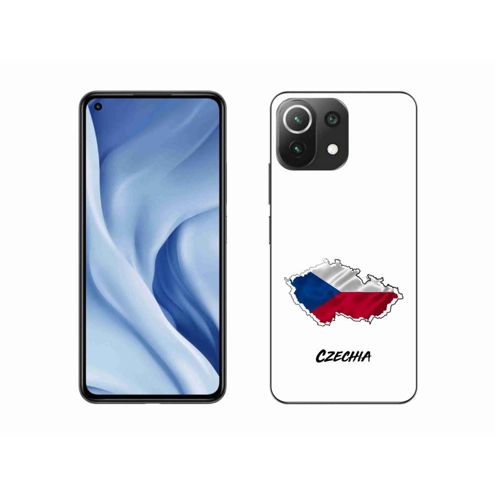 Gelový kryt mmCase na Xiaomi 11 Lite 5G NE - Czechia bílé pozadí