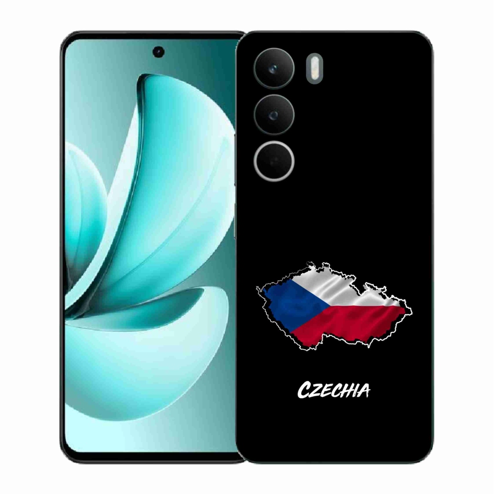 Gelový kryt mmCase na Realme C71 - Czechia černé pozadí